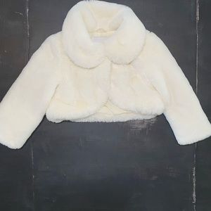 Janie And Jack Baby Girl’s Faux Fur Jacket Size 18-24 Months